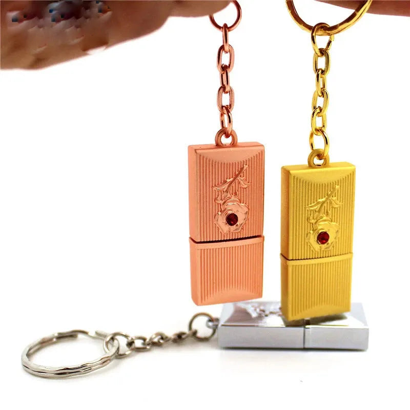 Jewellery USB flash drive with crystal decoration and metal casing in gold colour