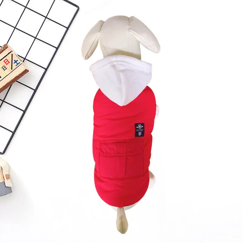 Cotton dog vest in black, pink, and red for small to extra large dogs