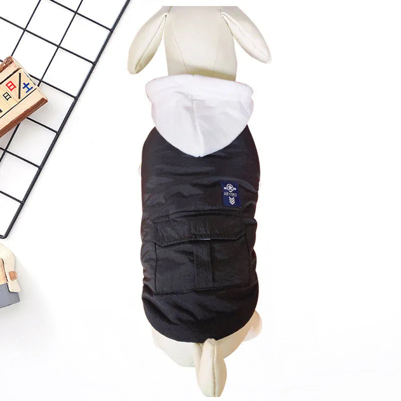 Cotton dog vest in black, pink, and red for small to extra large dogs