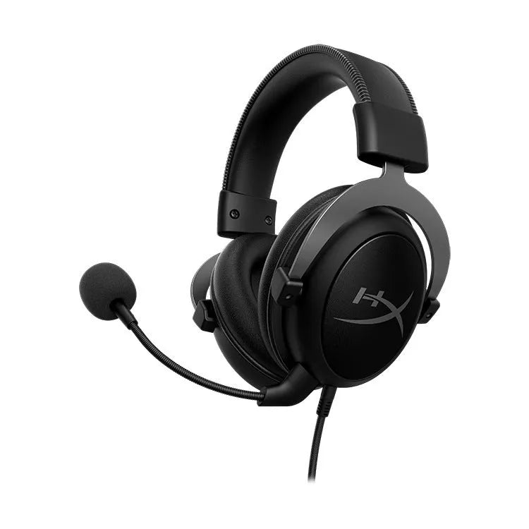 Wired gaming headset with detachable microphone in Hurricane 2 Black Red colour variant.