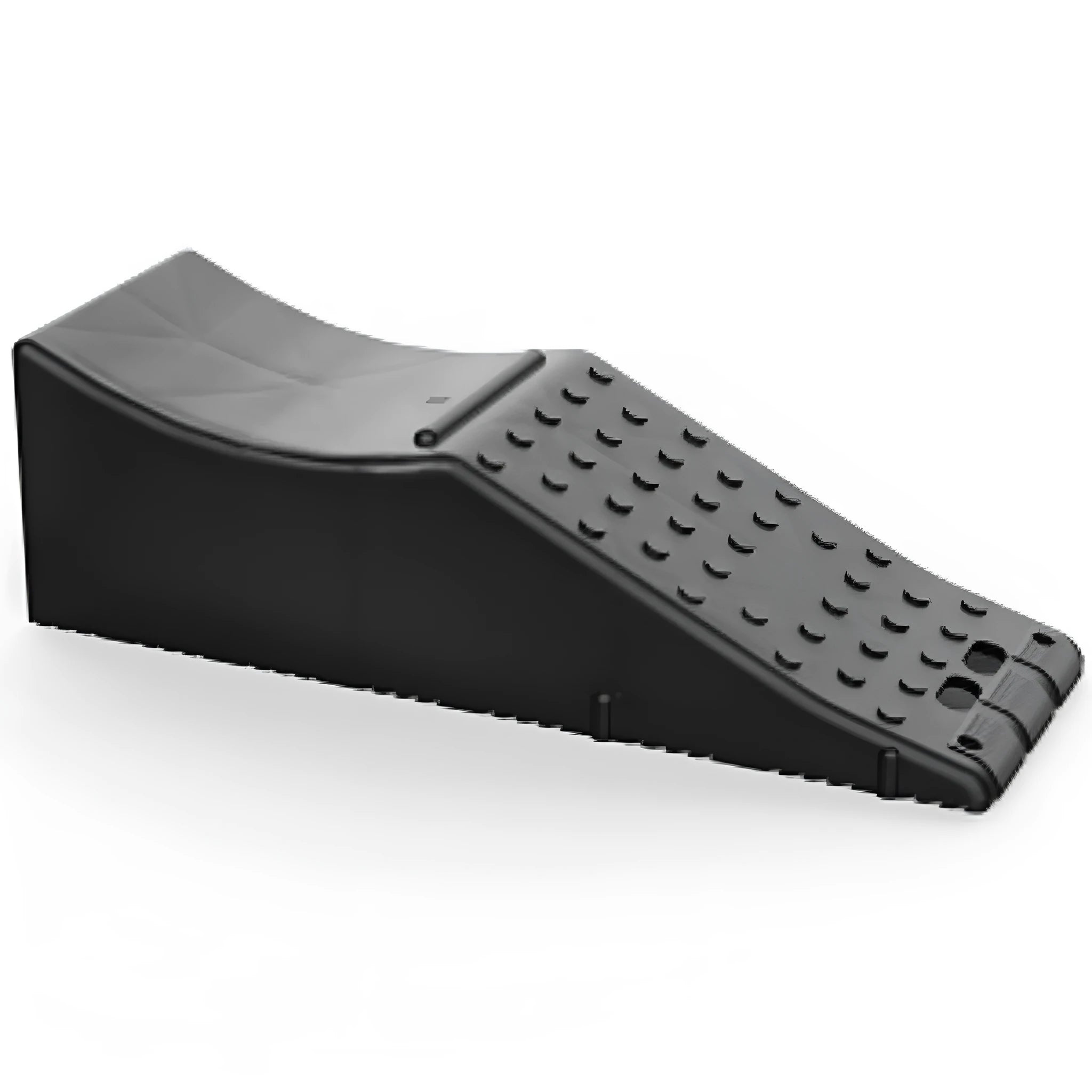 Black rectangular car boot protection pad with raised edges, shown isolated.