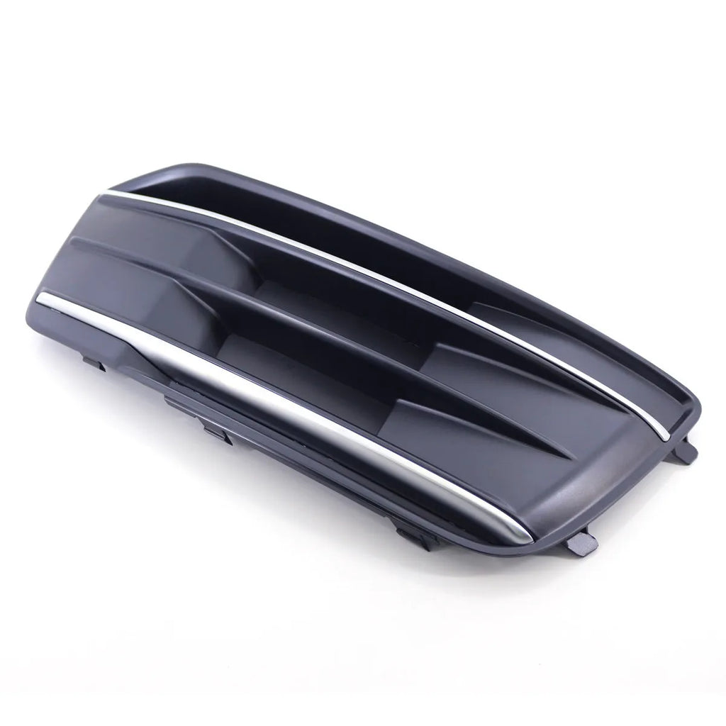 Audi Q5 2018-2022 black ABS plastic front bumper lower grille frame pair, left D154L and right D154R.