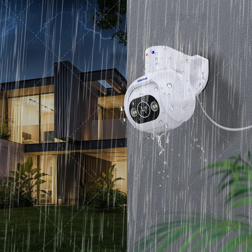 Smart colour night vision security camera with 4MP resolution and IP66 waterproof rating