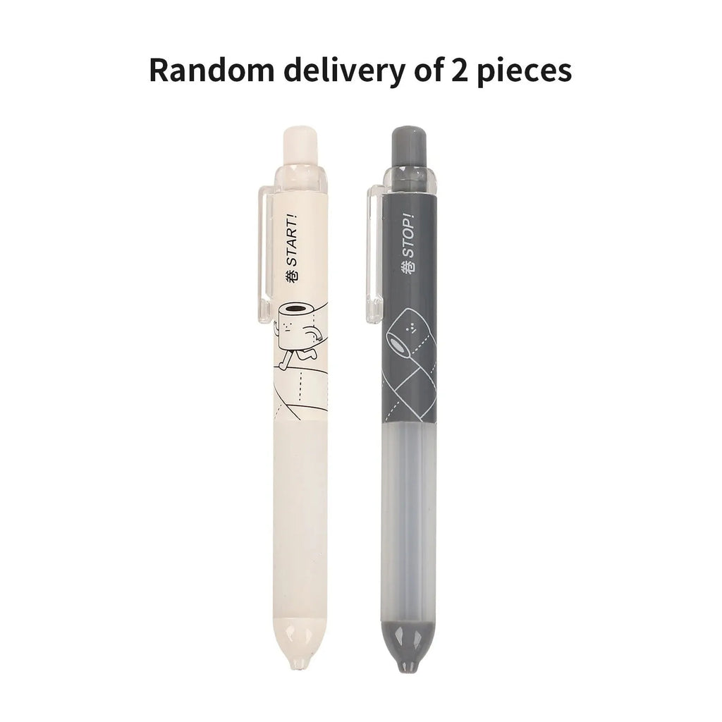 Black and white 0.5mm mechanical pencils showing cloud grip detail on the plastic barrel.