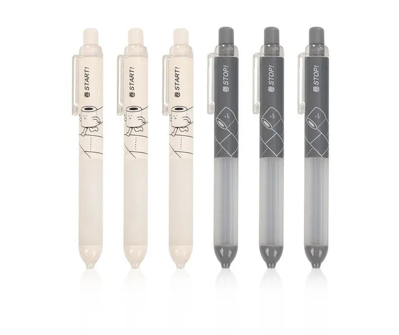 Black and white 0.5mm mechanical pencils showing cloud grip detail on the plastic barrel.