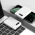 A21 model portable power bank in black or white with multiple USB charging ports