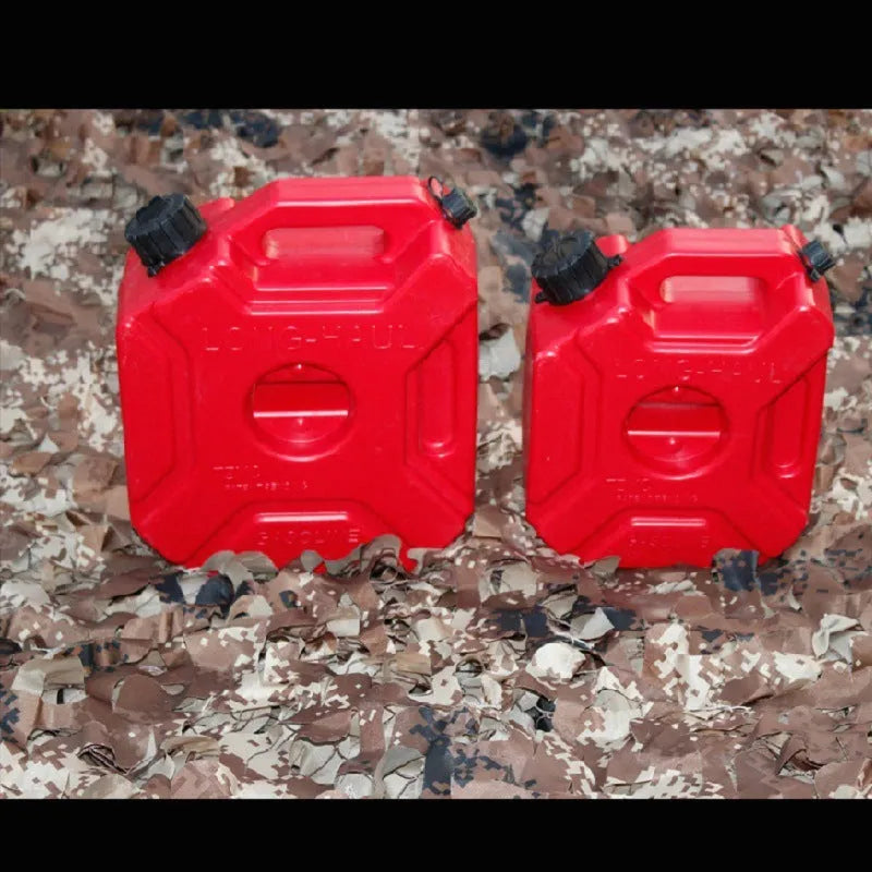 Red plastic petrol barrel 3L 5L HDPE fuel can for motorcycle off-road gasoline tank anti-pressure shockproof moisture-proof