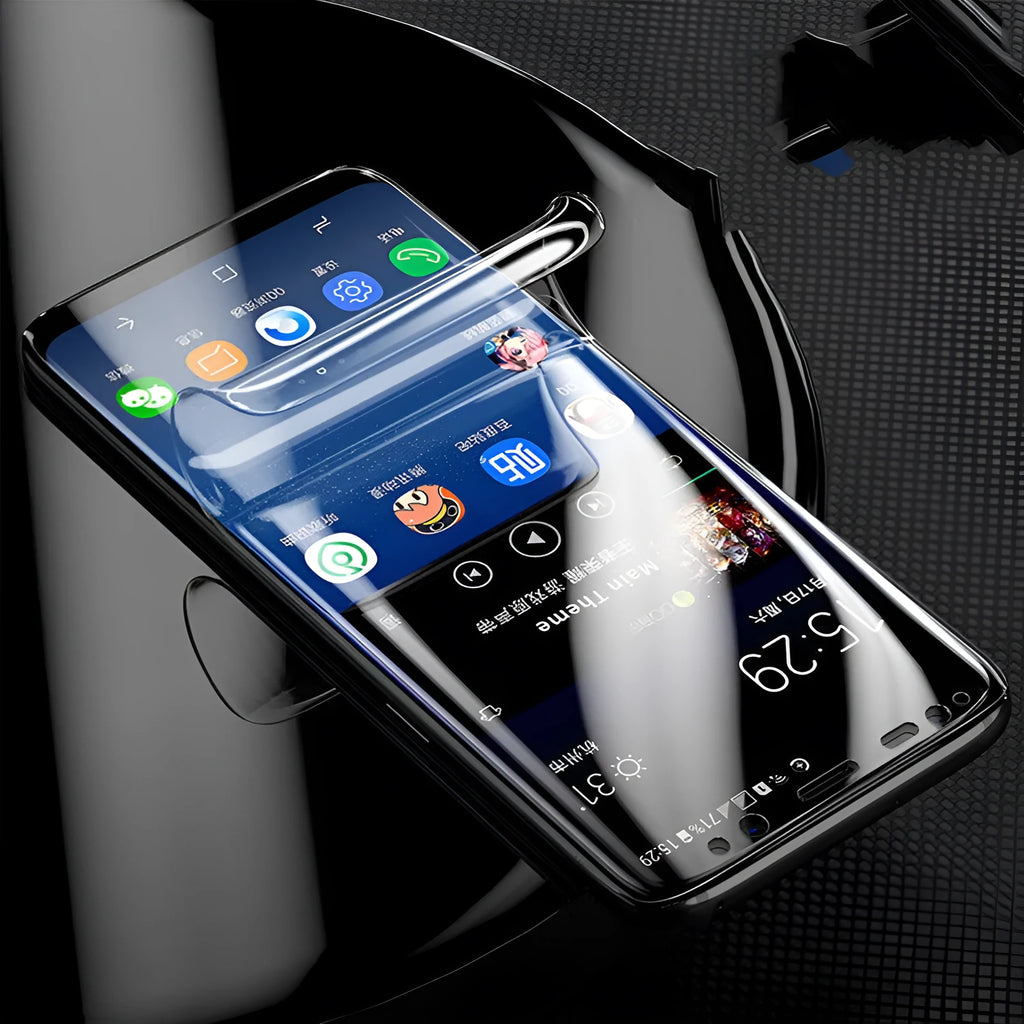 Purple hydraulic film screen protector for curved Samsung Galaxy S8 S9 S10 phones