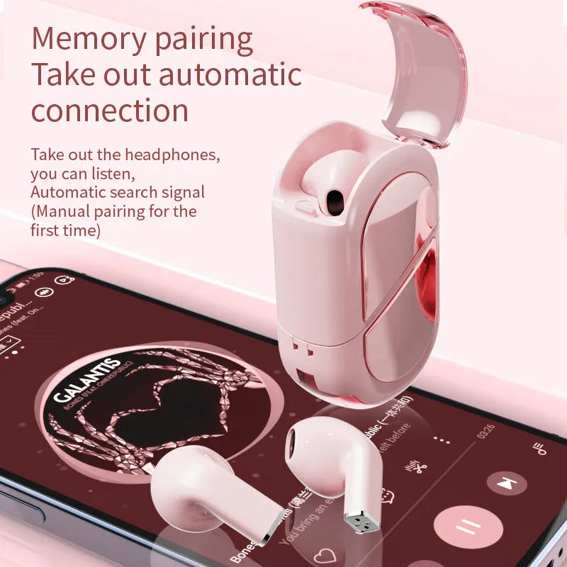 Creative rotatable K520 Bluetooth headset showing multiple colour options including black, white, and pink