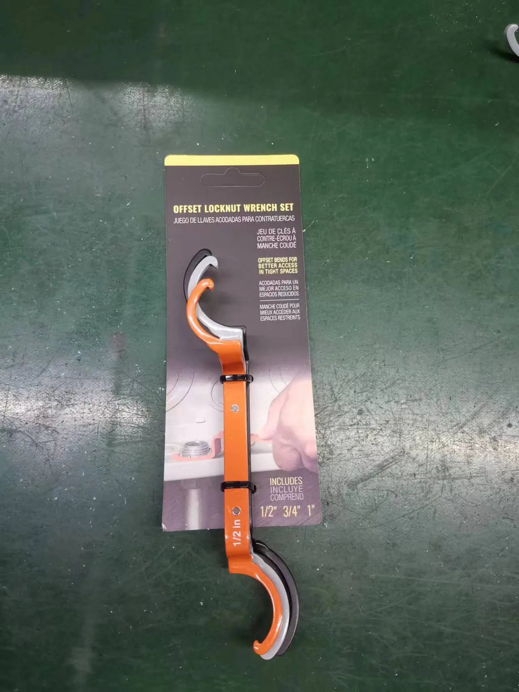 Three magnetic wrenches in orange, grey, and black from the H251 three-piece crescent and catheter locking wrench set.