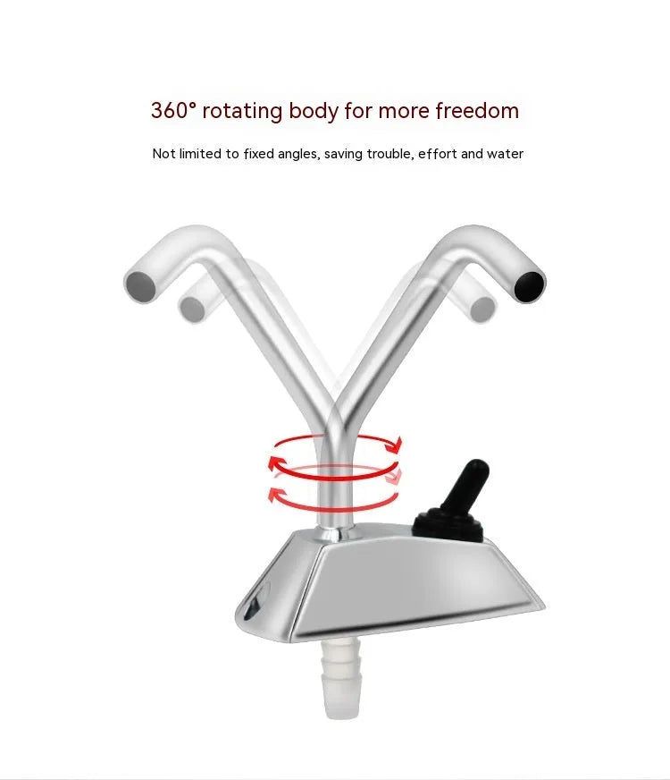 316 stainless steel RV faucet with electronic control and rotating spout