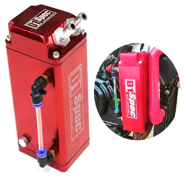 D1 double hole aluminium engine oil catch tank with 15mm fittings in a choice of four colours