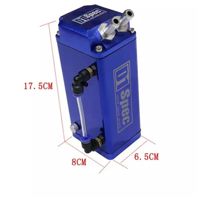 D1 double hole aluminium engine oil catch tank with 15mm fittings in a choice of four colours