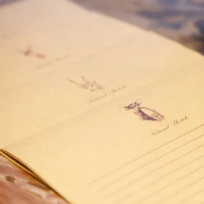 Fawn Kraft Stationery set of 10 sheets, 26 x 18.7cm, four colour options on display