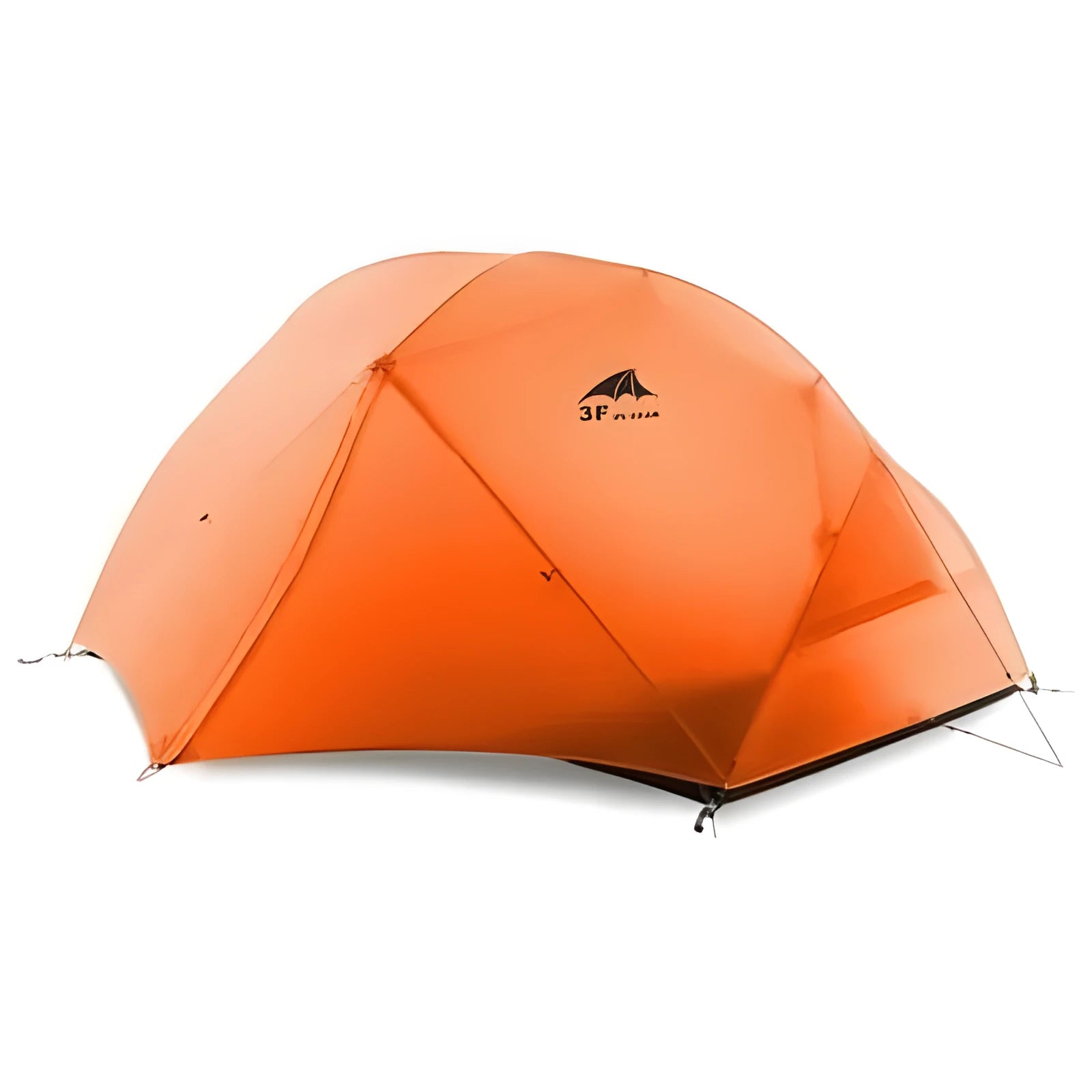 Cloud2 floating lightweight double tent in orange – 2-person camping shelter with flysheet and aluminium poles on grass