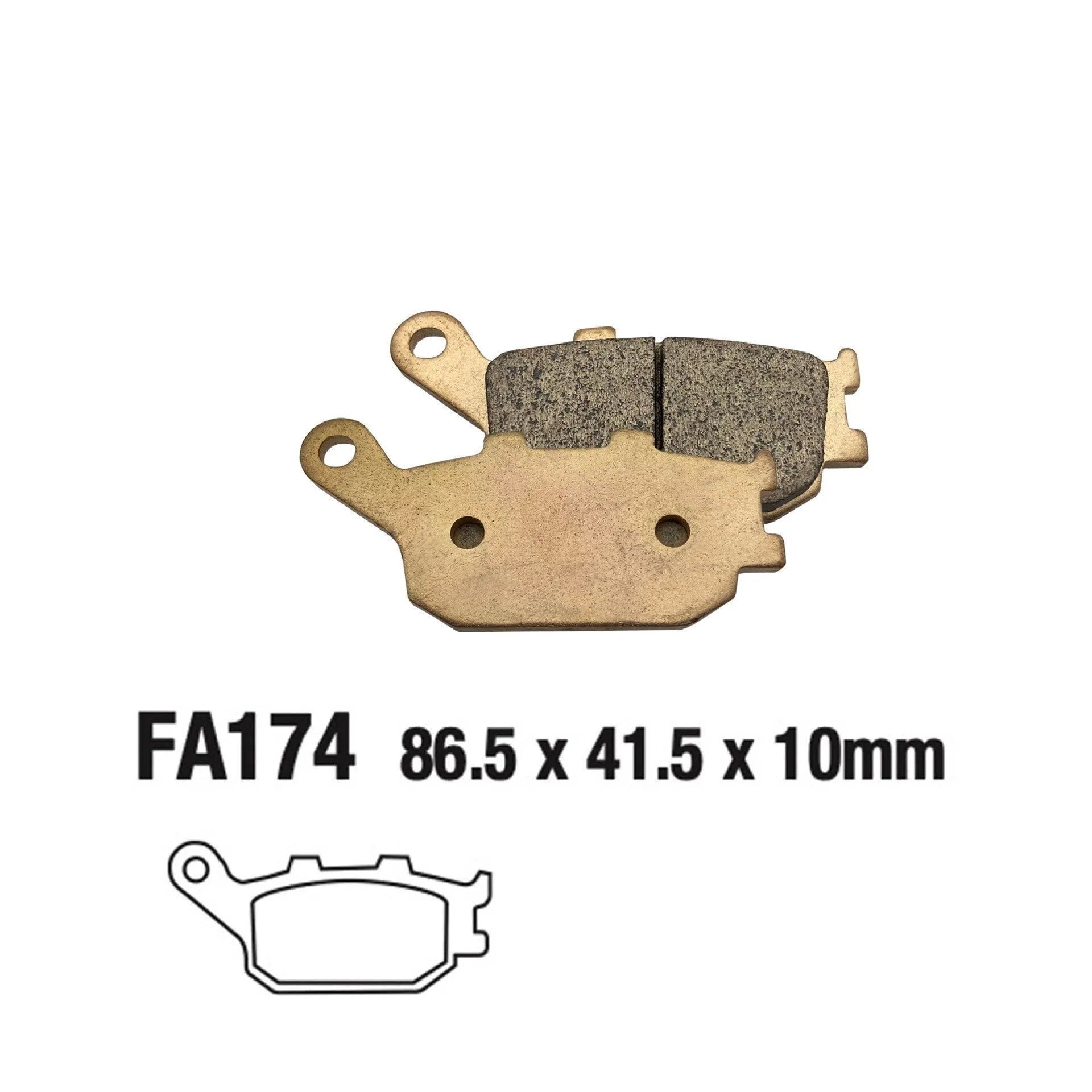 Sintered metal rear brake pad set for Honda CBR954RR and CBR900RR-03 CBR929RR motorcycles