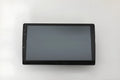 Black universal Android car head unit with 10.1 inch touch screen display showing GPS navigation map.