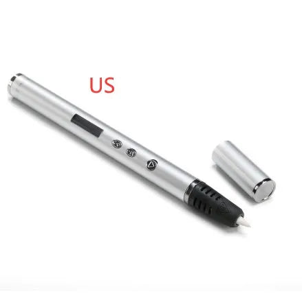 Fountain pen style 3D printing pen for DIY educational projects with adjustable extrusion speed