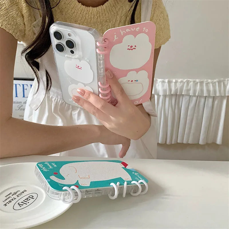 Shockproof TPU phone case with cartoon elephant design for iPhone, full coverage protective cover