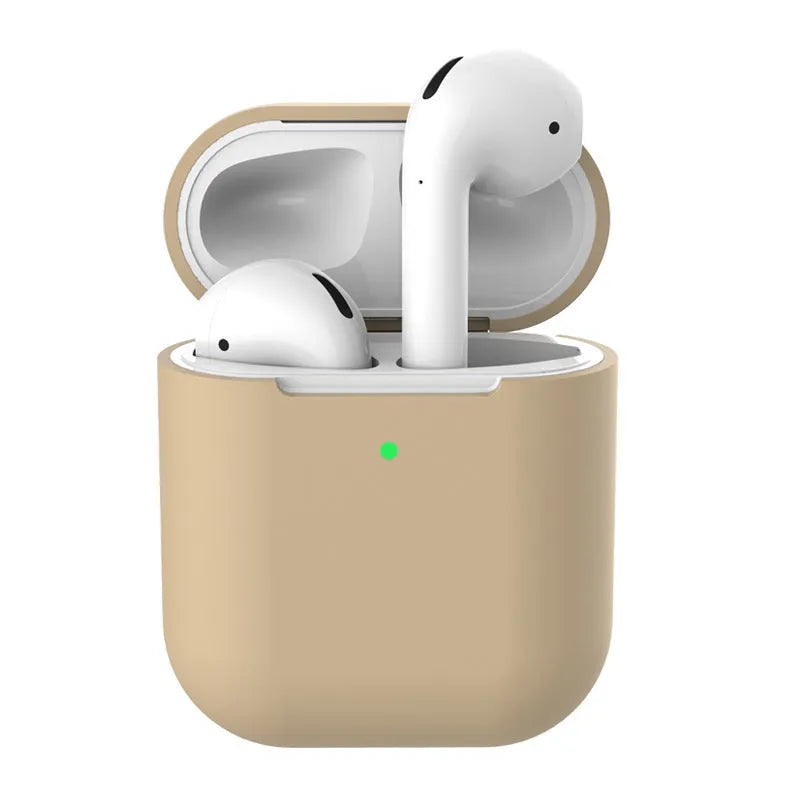 Silicone clamshell case cover for Apple AirPods 2 in multiple solid colours.