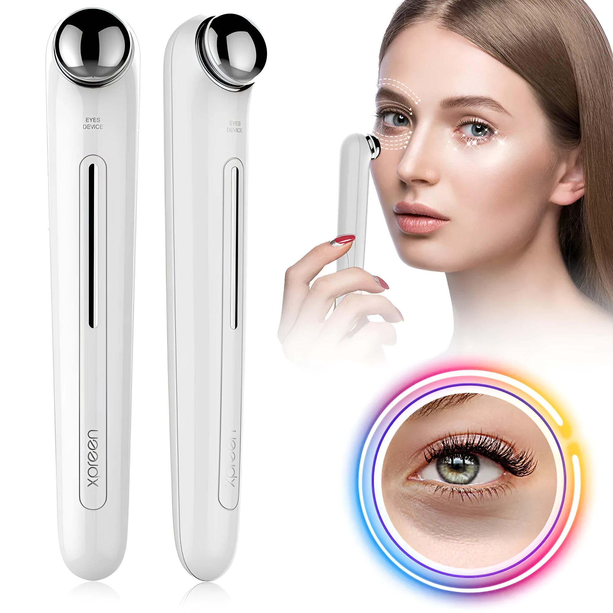 Beautefas portable eye massager white colour induction strip device 148mm length