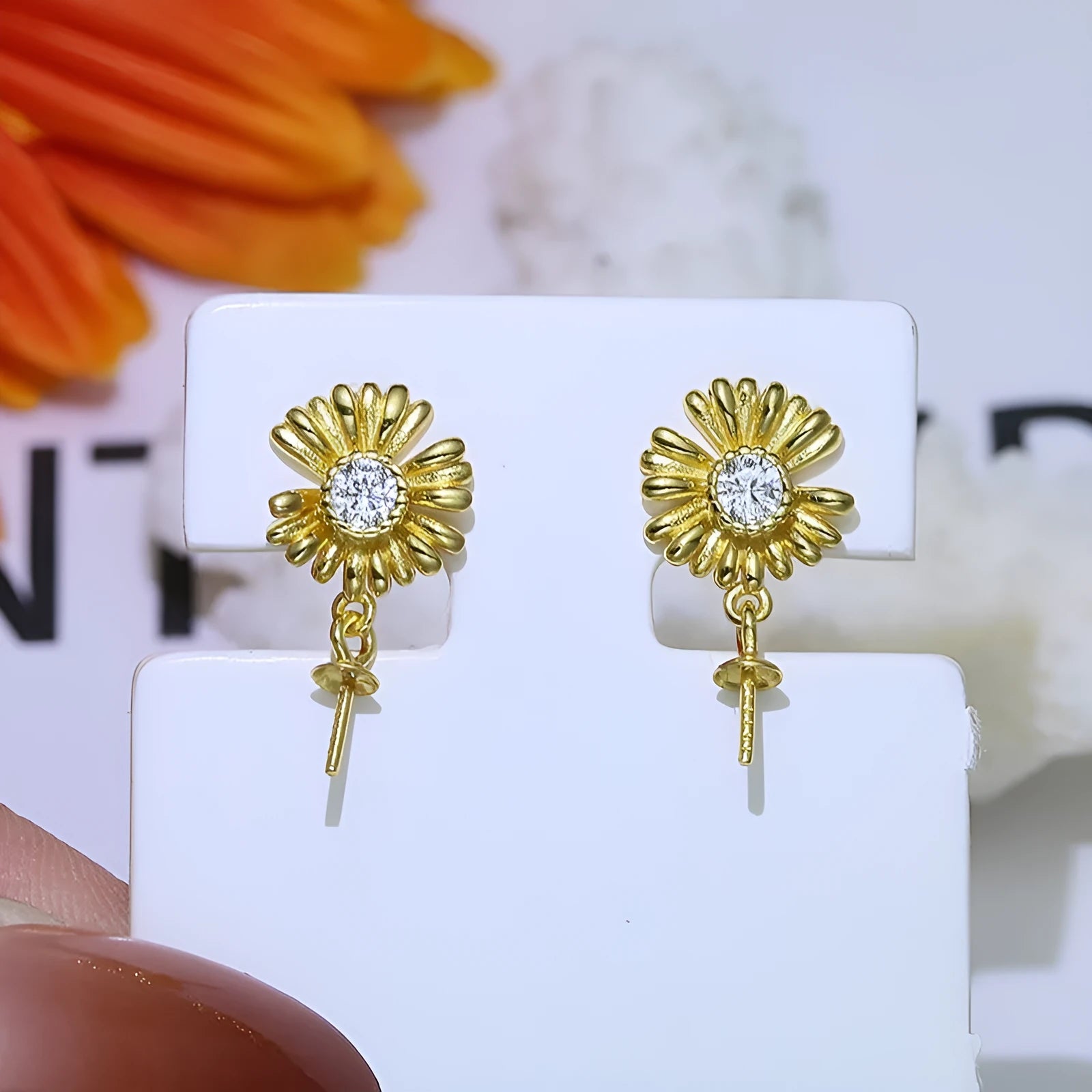 Baroque style S925 sterling silver earrings with intricate openwork floral frame and butterfly clasp.