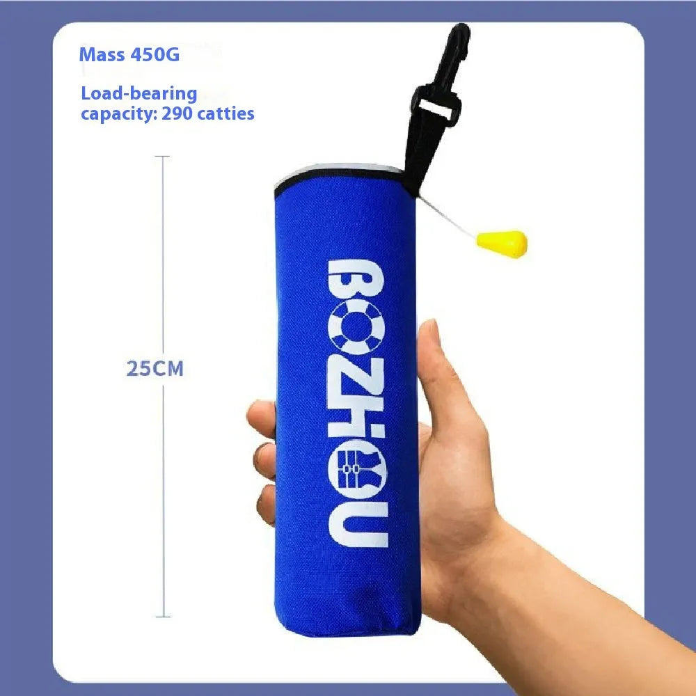 Automatic inflatable life jacket in orange with gas cylinder and 600D Oxford cloth construction for fishing and car use