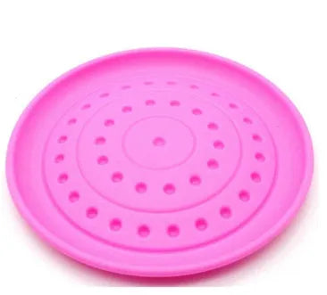 Plastic dog frisbee disc toy in multiple colour options for outdoor fetch games with pets