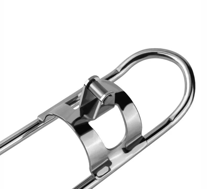 Stainless steel automatic spring fishing rod holder with triangular plug and sensitivity adjustment dial