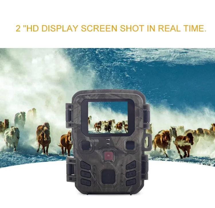 Black infrared night vision monitoring device with plastic construction showing TF card slot