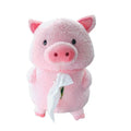 Cartoon lamb plush car tissue box cover for vehicle dashboard or home decoration.