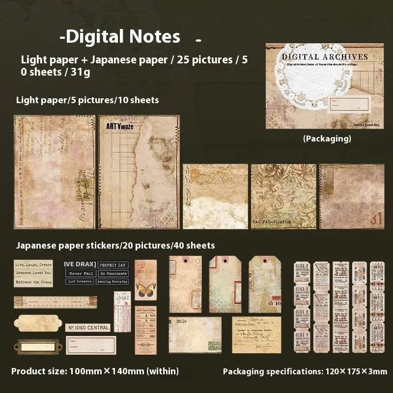 Retro paper-brick notebook with decorative card suit in one of six colour options.