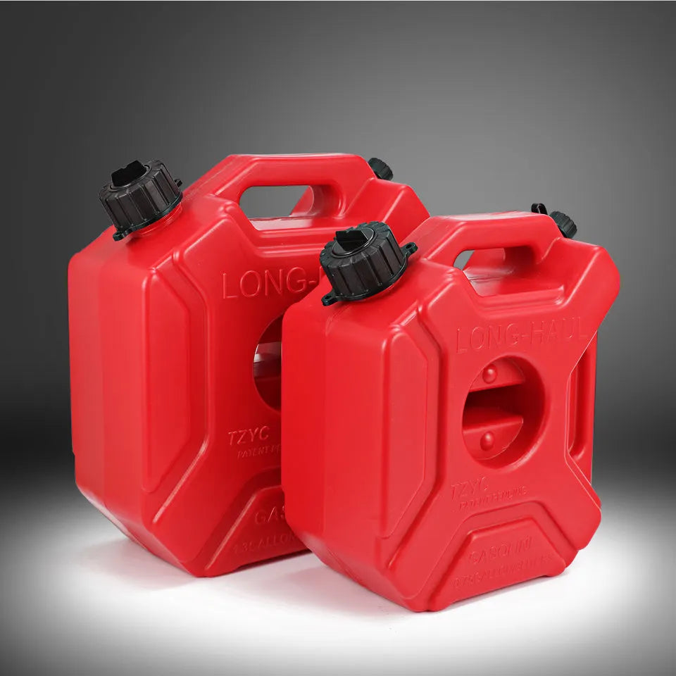 Red plastic petrol barrel 3L 5L HDPE fuel can for motorcycle off-road gasoline tank anti-pressure shockproof moisture-proof