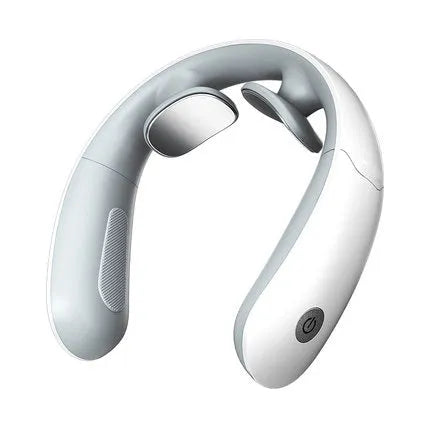M3 neck massager in white with charging remote control