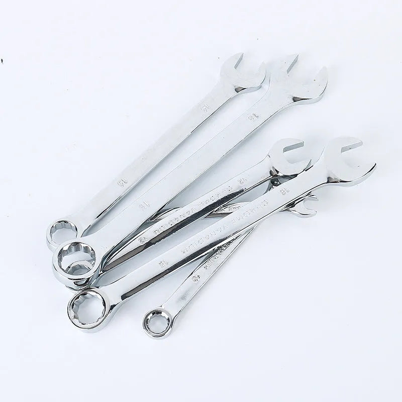 61-piece chrome vanadium steel auto repair socket and wrench set organised in a box
