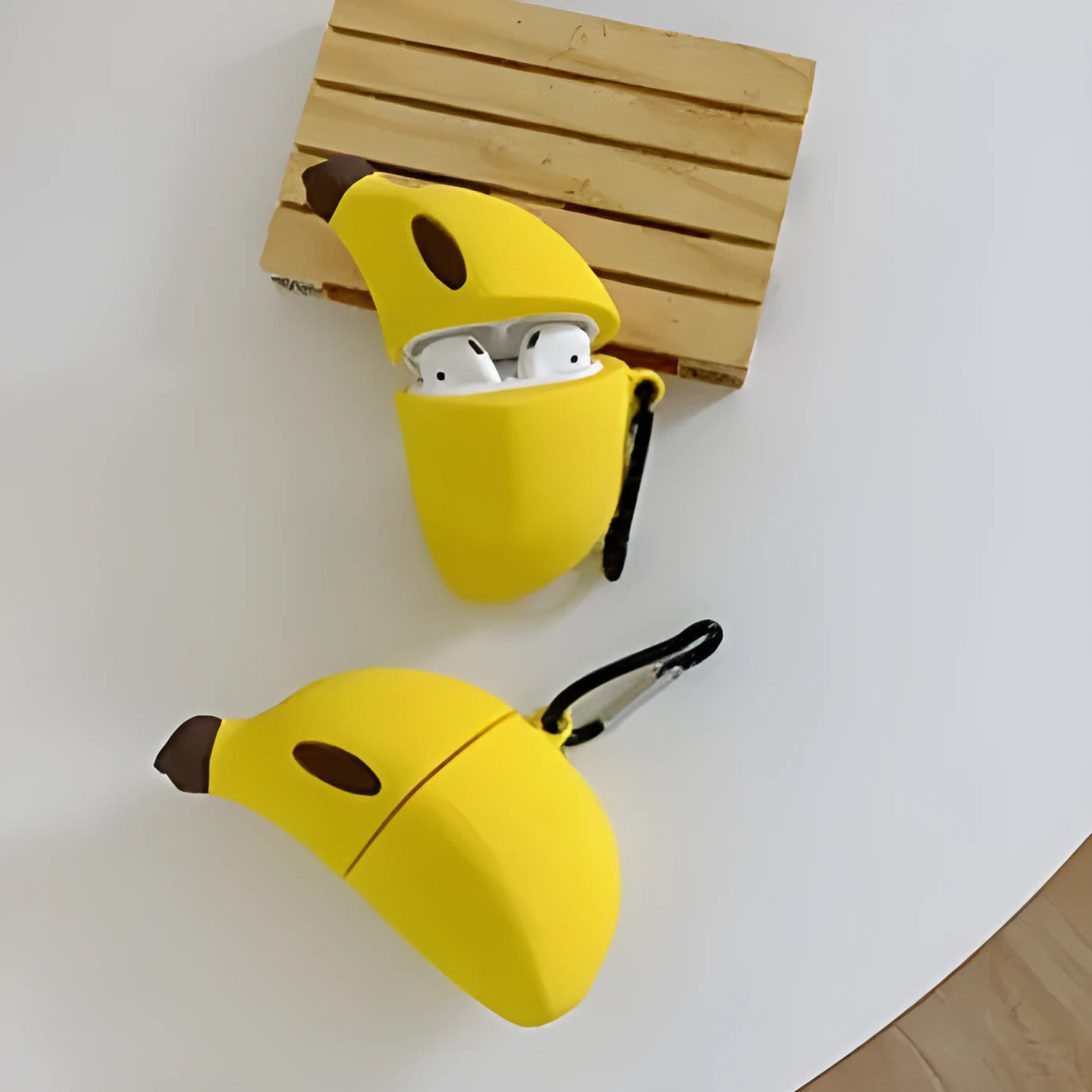 Banana yellow silicone protective case for AirPods Pro wireless headphones