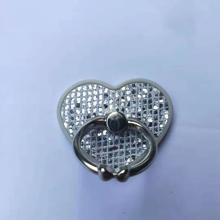 Universal cell phone ring stand with metal and plastic construction, available in five colours including black, gold, and pink