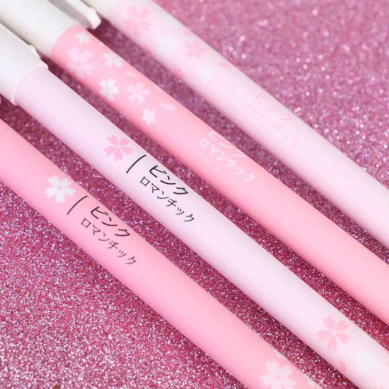 Sakura gel pen set showing 0.38mm and 0.5mm tip sizes in boxed presentation with plastic barrels