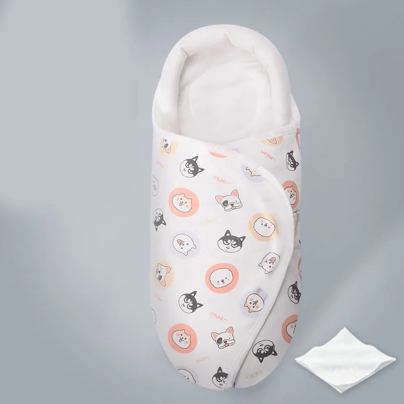 Cotton anti-startle baby swaddle blanket measuring 30 by 60 centimetres