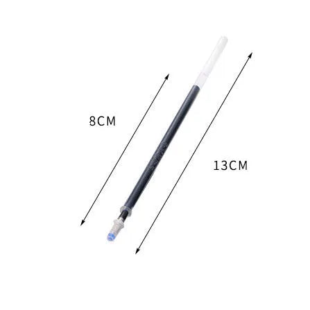 Automatic fade and disappear pen set with clear plastic holder and eight refill cartridges.