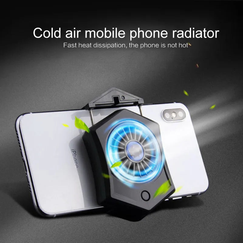 USB mobile phone cooling radiator in black and white colour options for gaming heat dissipation