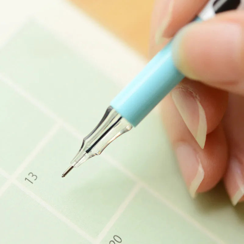 Box of 12 cow print gel pens with a 0.38mm fine tip in assorted colours.