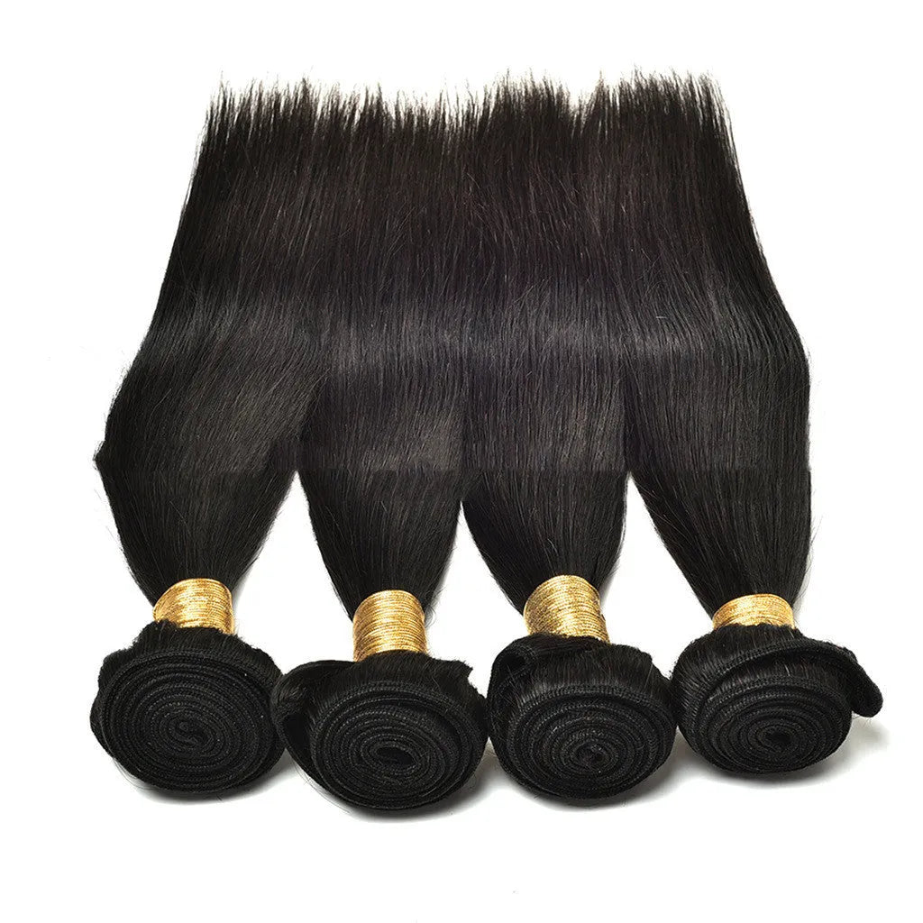 Straight real human hair extension wig natural style available in lengths 8 to 30 inches for ladies