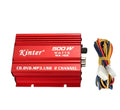 HY-400 car MP3 player power amplifier with USB/SD slots and remote control, compact black unit