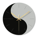 Minimalist transparent tempered glass wall clock with clear numerals, 29.5cm diameter
