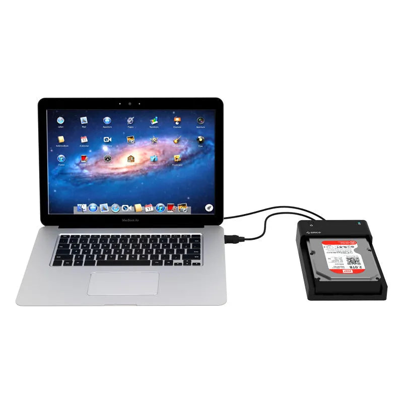 ORICO 6518US3 external hard drive enclosure for 2.5 and 3.5 inch SATA HDD SSD with USB 3.0, black
