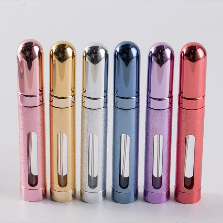12ml aluminium and glass portable perfume atomiser in seven colour options.