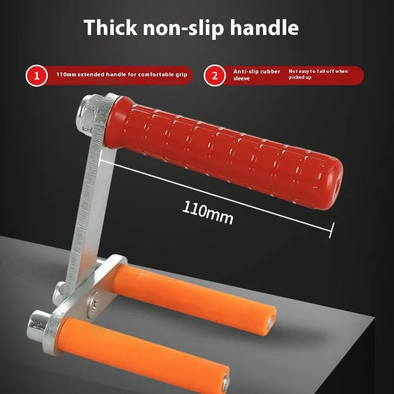 Multi-function thickened board lifter pair for handling gypsum board, slate, marble, granite, glass, doors, and windows