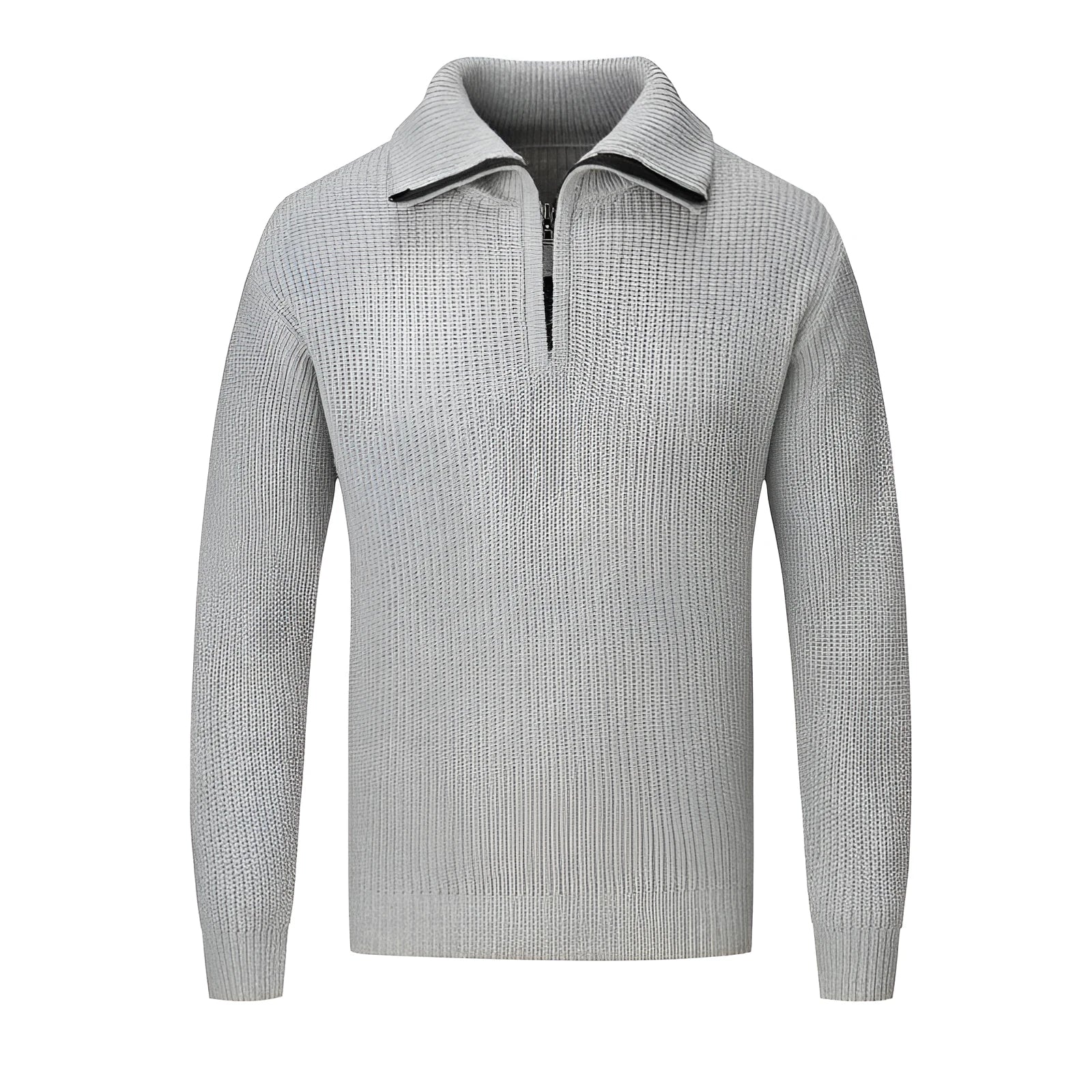 Men's loose fit solid colour pullover sweater for autumn and winter casual wear
