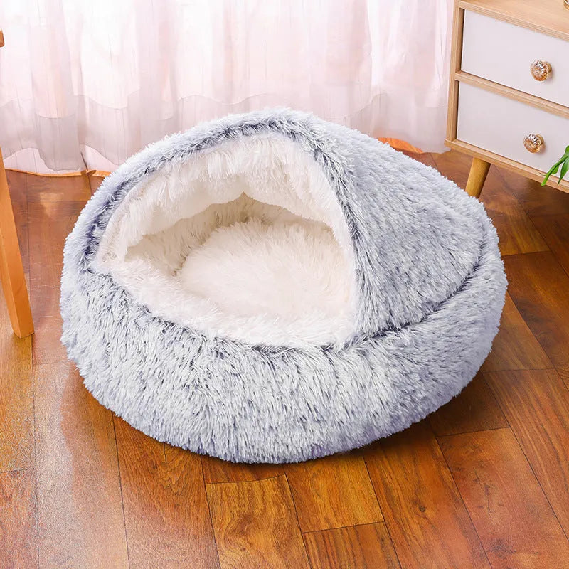 Waterproof cloth dog kennel in a semi-surrounded design showing a gradient colour option.